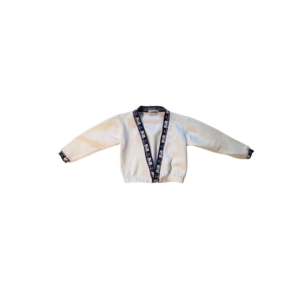 Y2K L.A. Kidders Boys Vintage 3 Piece Nautical Set Cardigan Polo Pants Navy 4T - Picture 12 of 14